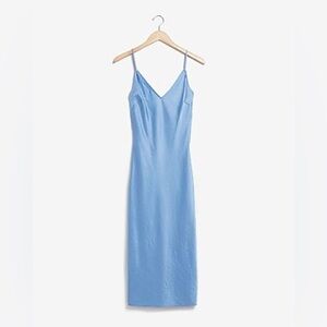 Blue slip dress